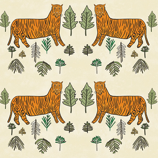 Tiger Wallpaper Annika Reed Studio