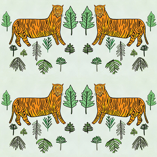 Tiger Wallpaper Annika Reed Studio