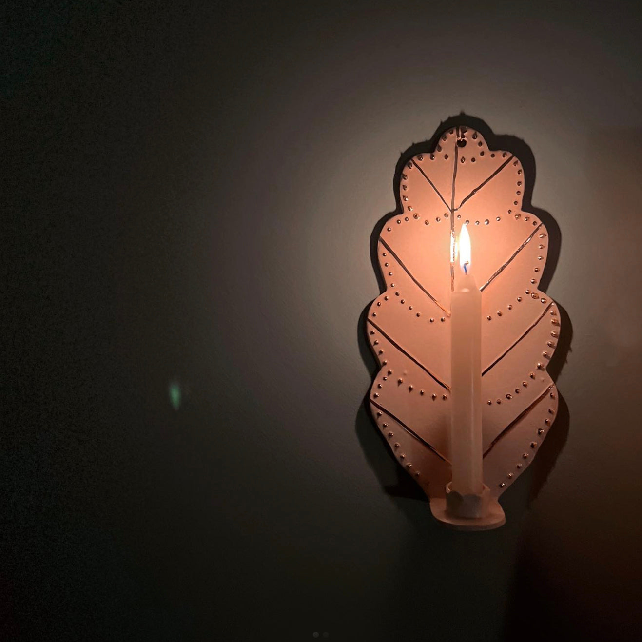 Leaf Candle Sconce Bonfire Workshop