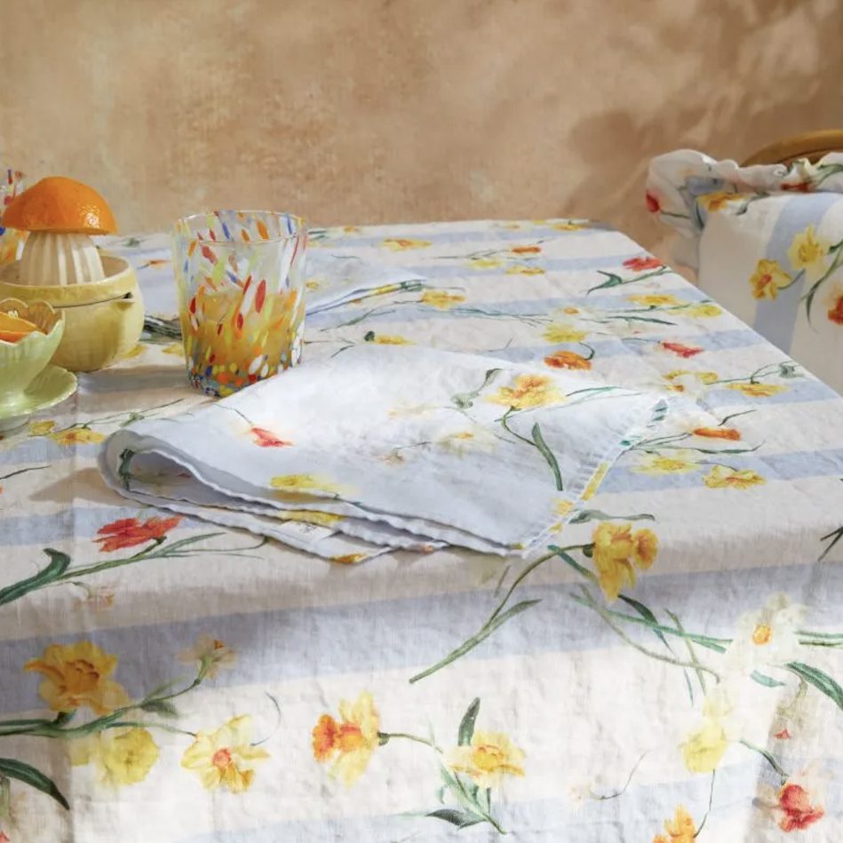 Daffodil Stripe Linen Napkin