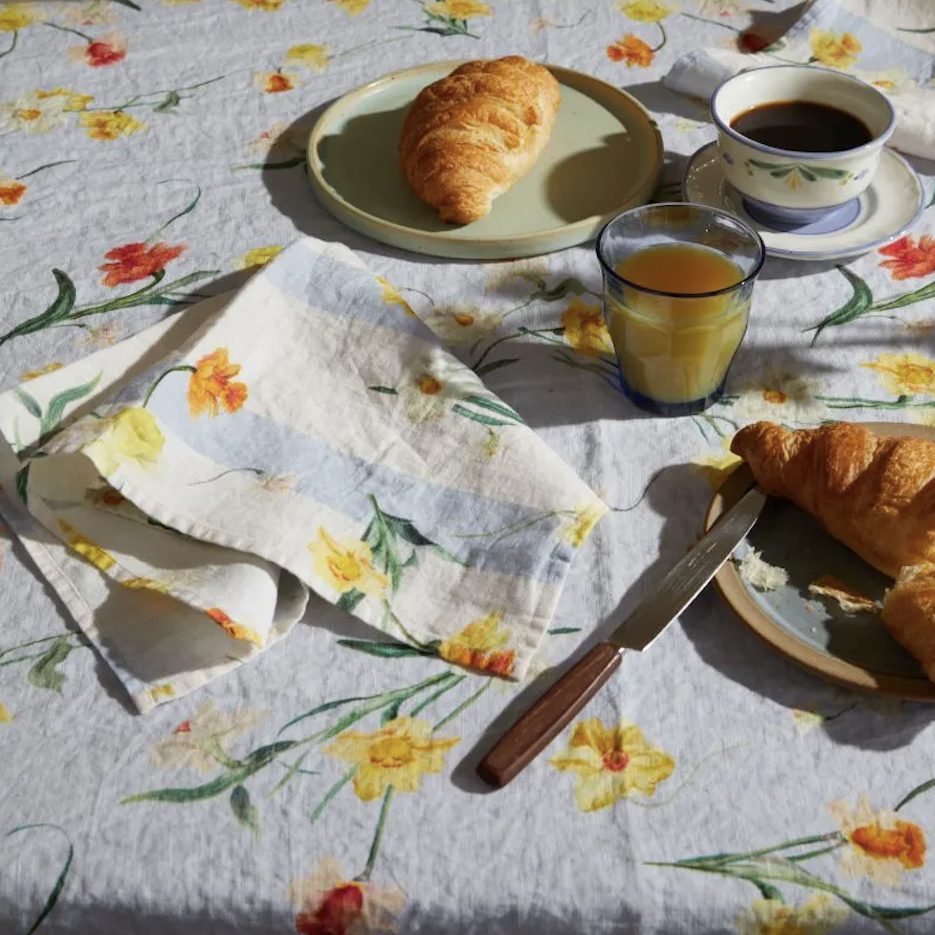 Daffodil Stripe Linen Napkin