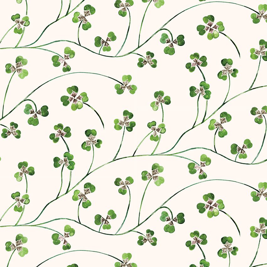 Lucky Leaf Wallpaper Kate Hawkins