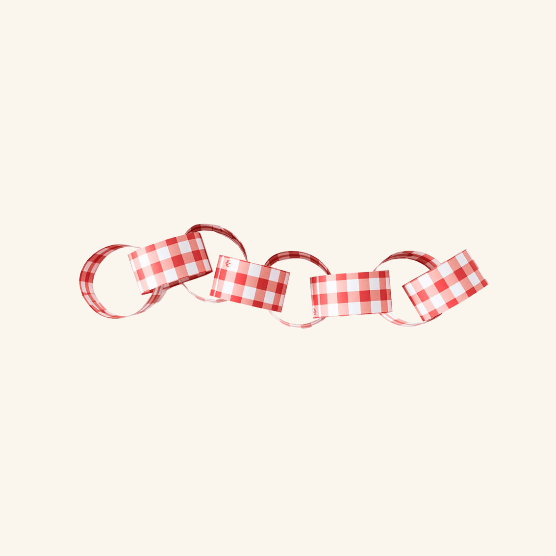 Gingham Paper Chain Kit Cotton Clara