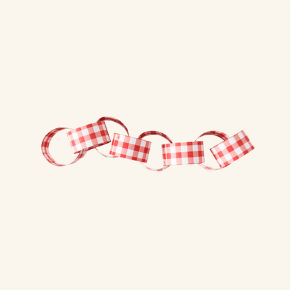 Gingham Paper Chain Kit Cotton Clara