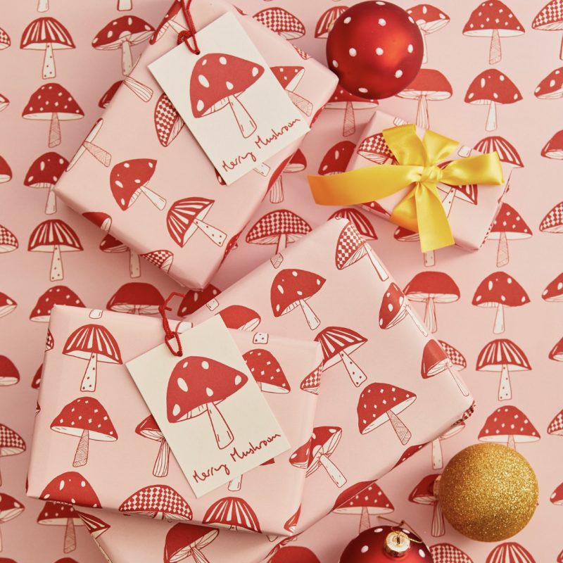 Mushroom Gift Wrap Heather Evelyn