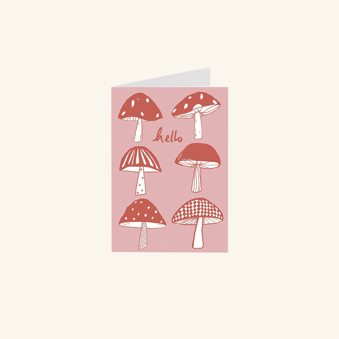 Mushroom Hello Card Heather Evelyn