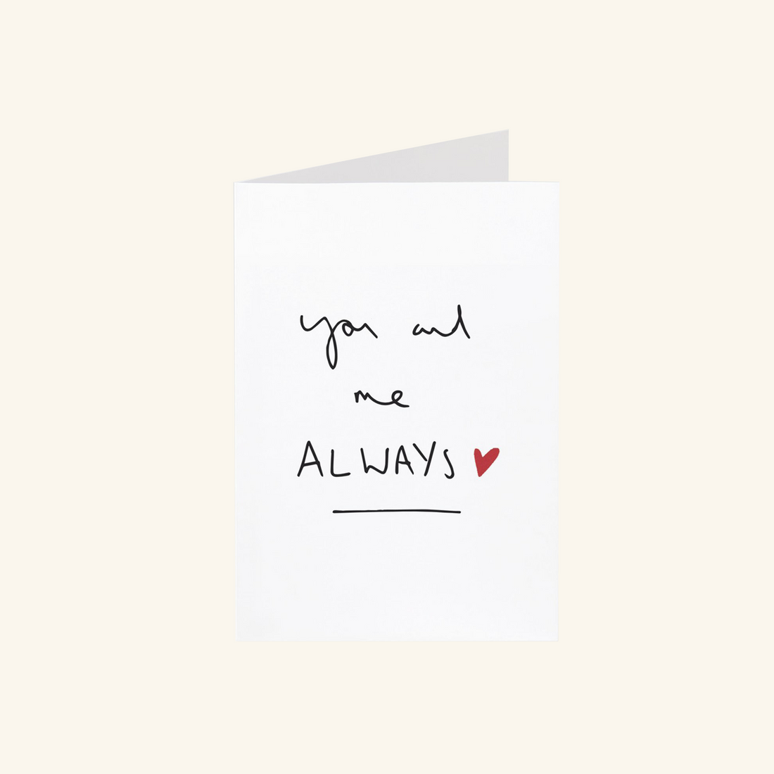 You and Me Always Card Heather Evelyn