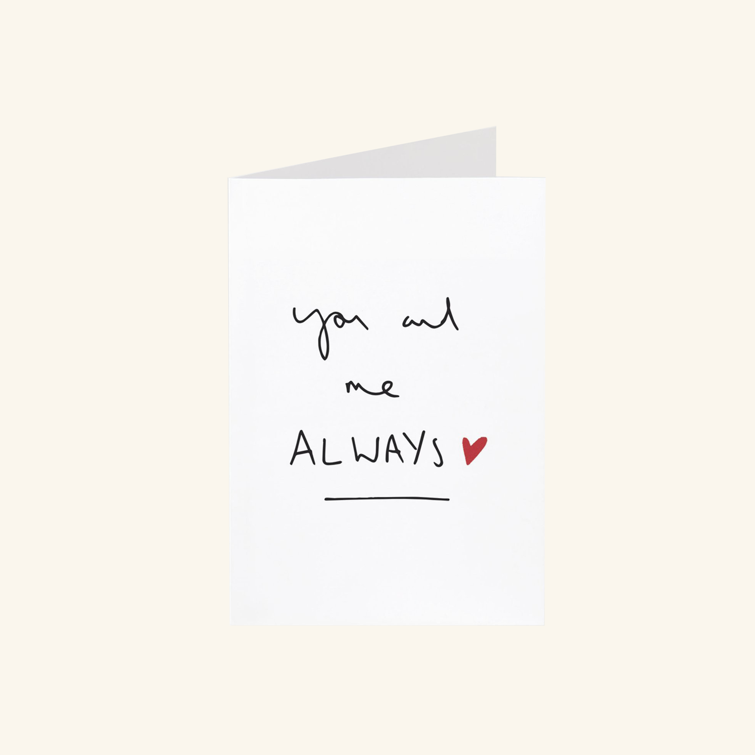 You and Me Always Card Heather Evelyn