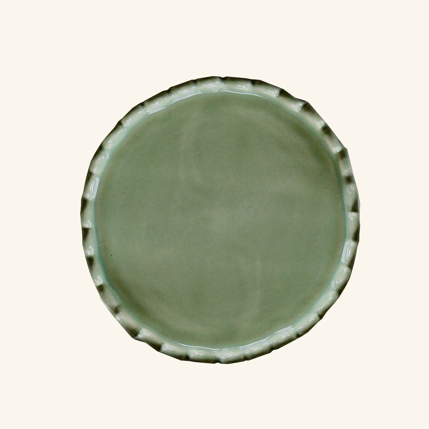 Scallop Edge Ceramic Coaster KC Hossack Pottery