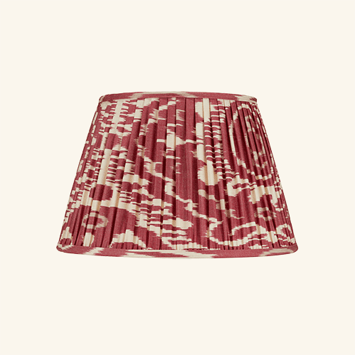 Ikat Lampshade - Burnt Red &amp; Cream