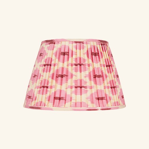 Ikat Lampshade – Pink &amp; Cream 14″ Rosanna Lonsdale