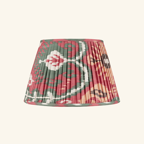 Ikat Lampshade – Raspberry &amp; Green 14″ Rosanna Lonsdale