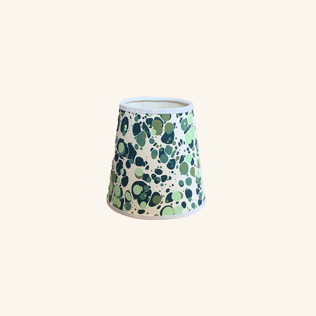 Handmade Paper Shade Green Turkish Spot – Mini (T10 x B15 x H15cm) Rosi de Ruig