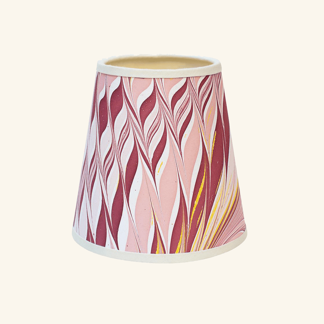 Handmade Paper Shade Pink and Yellow Star Anise – Petite (T15 x B25 x H20cm) Rosi de Ruig