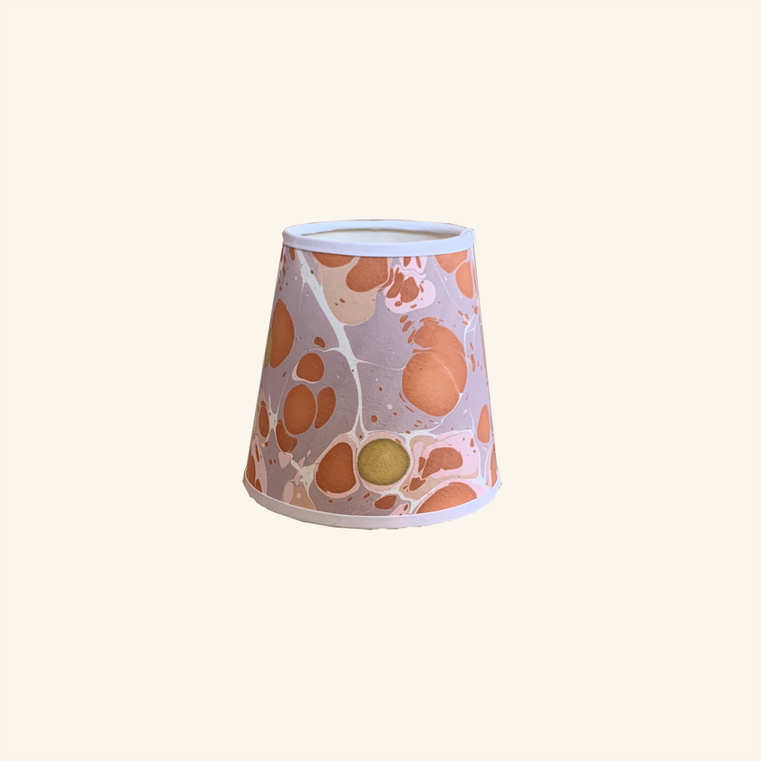 Handmade Paper Shade in Saffron – Mini (T10 x B15 x H15cm) Rosi de Ruig