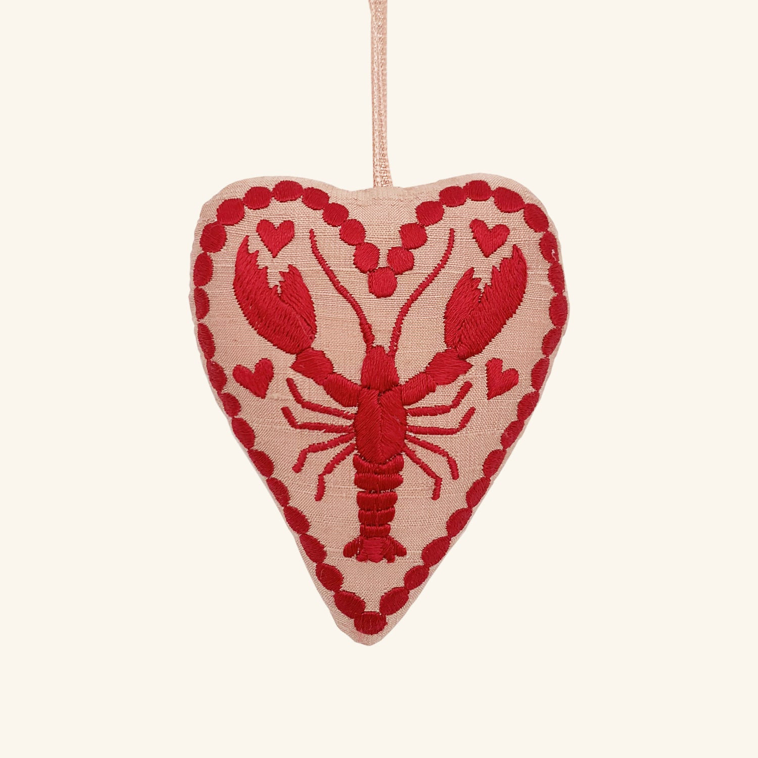 Heart Ornament Rosie Brain Embroidery