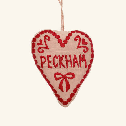 Heart Ornament Rosie Brain Embroidery