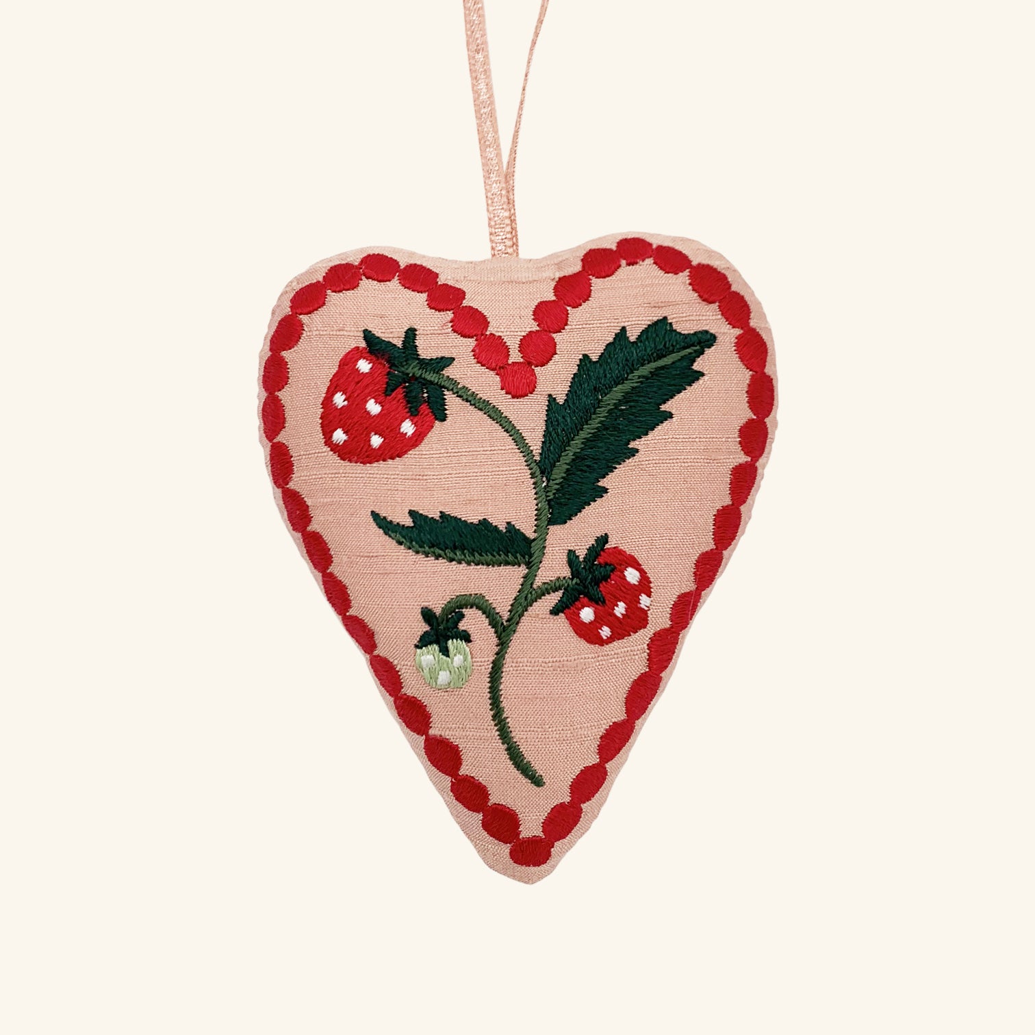 Heart Ornament Rosie Brain Embroidery