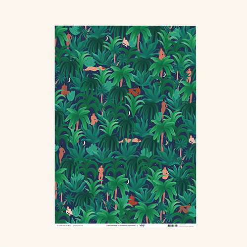 Night Jungle Wrapping Paper Wrap Magazine