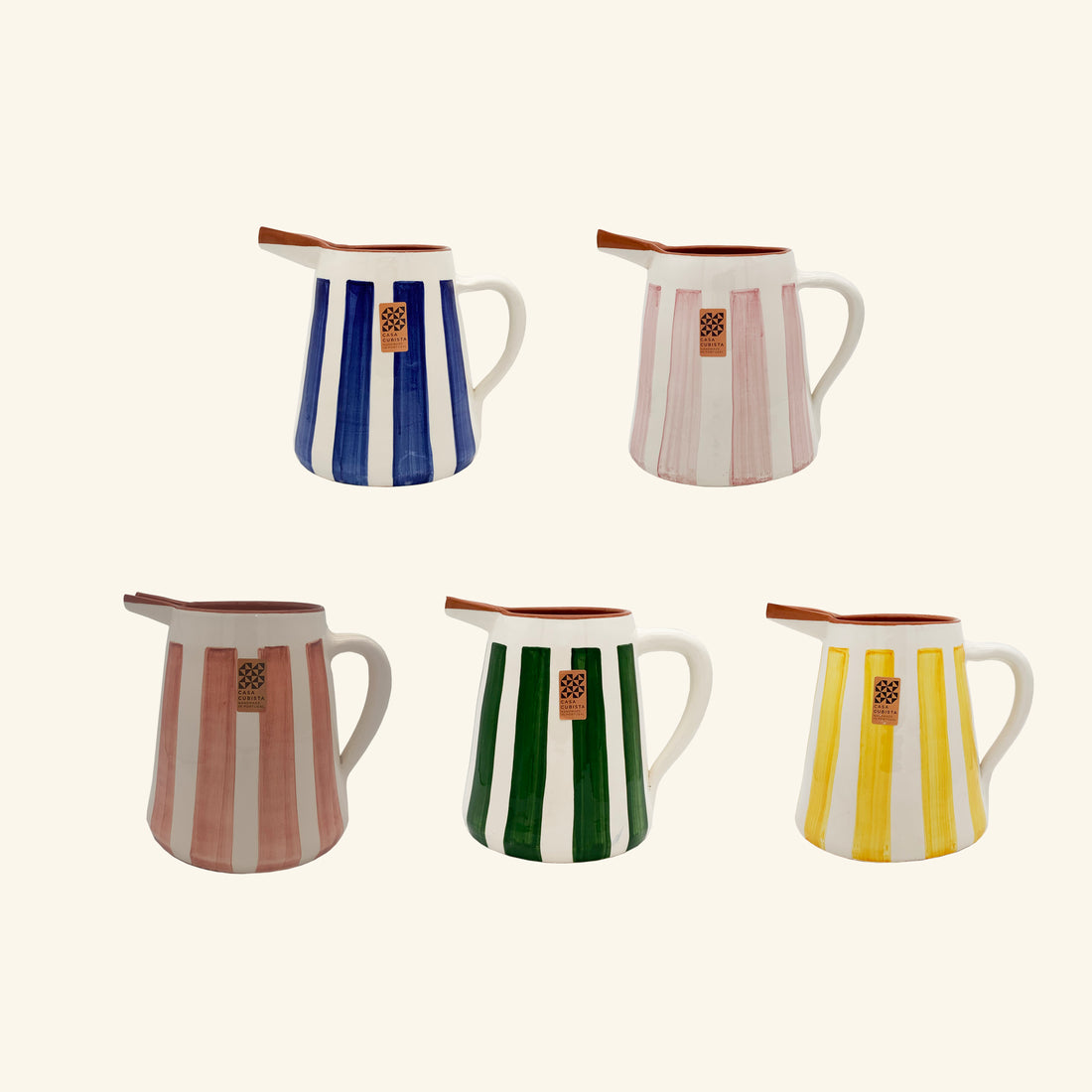 Bold Stripe Pitcher Casa Cubista