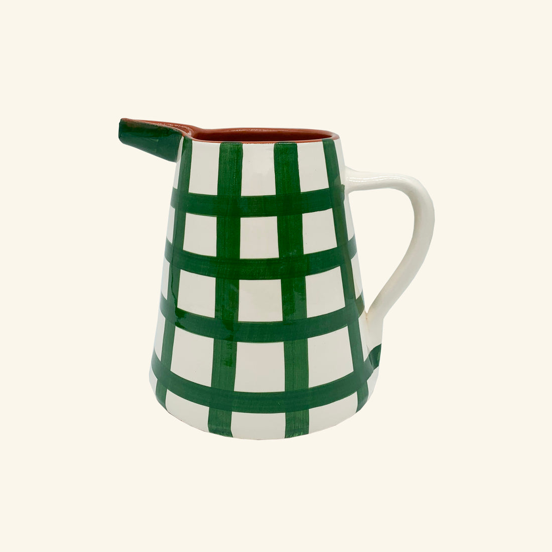 Gingham Pitcher