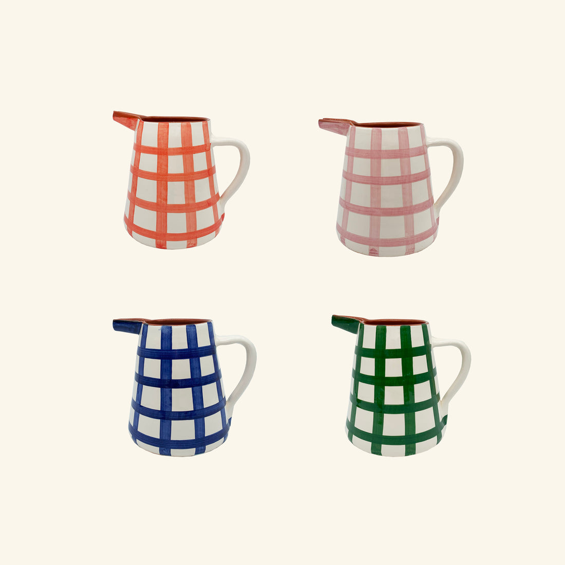 Gingham Pitcher