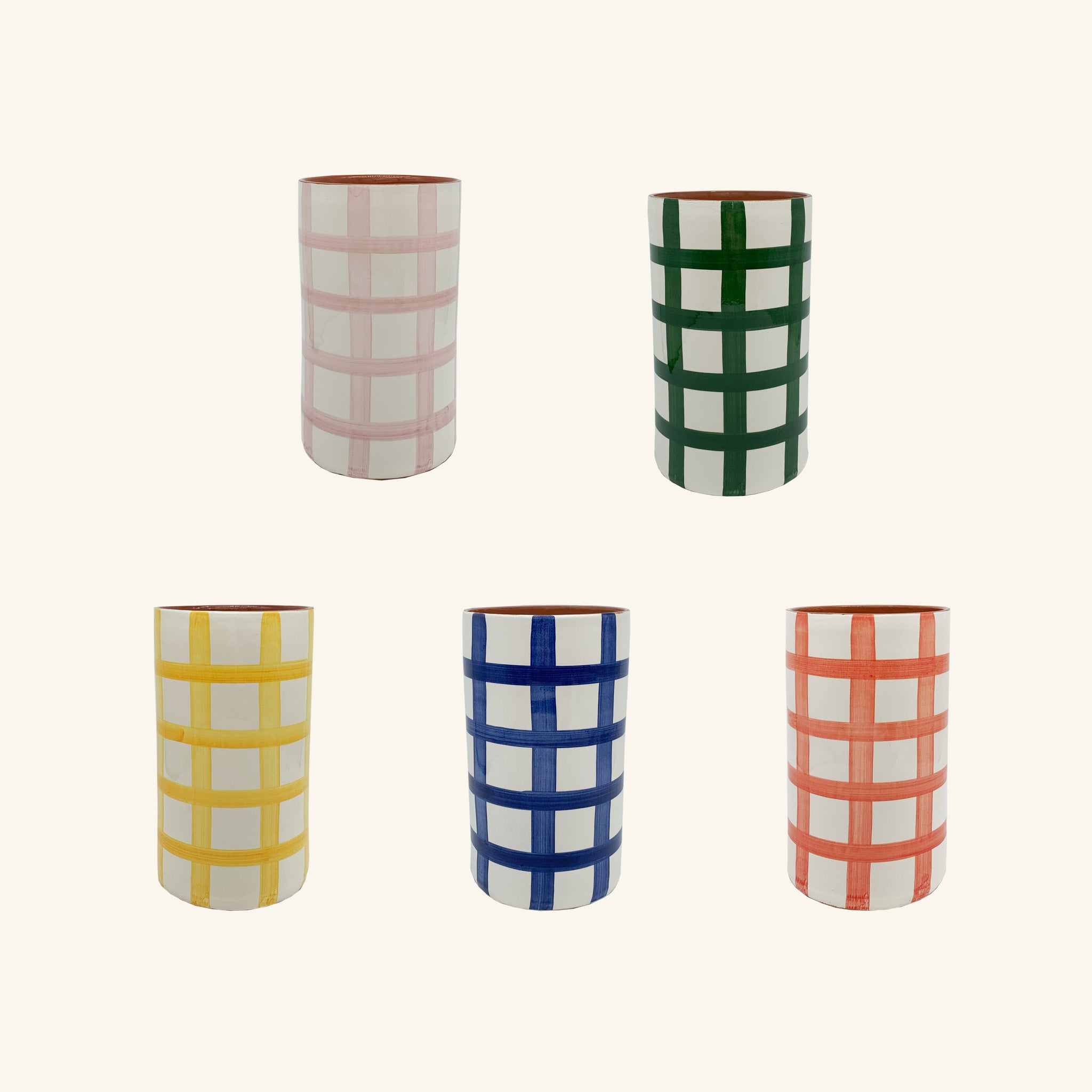 Gingham Vase