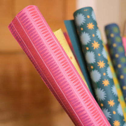 Pink Stripes Wrapping Paper East End Press