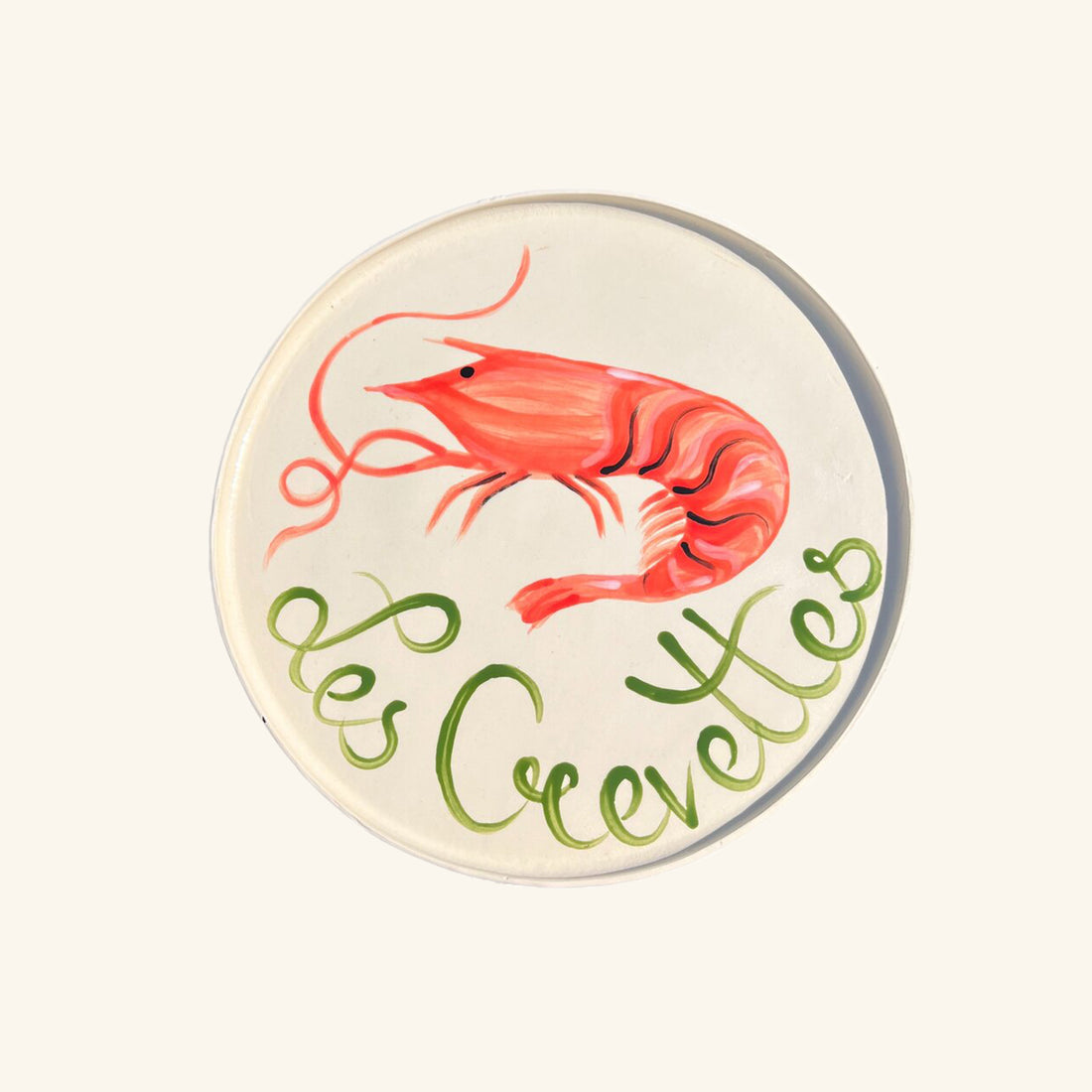 Les Crevettes Plate Harlie Brown Studio