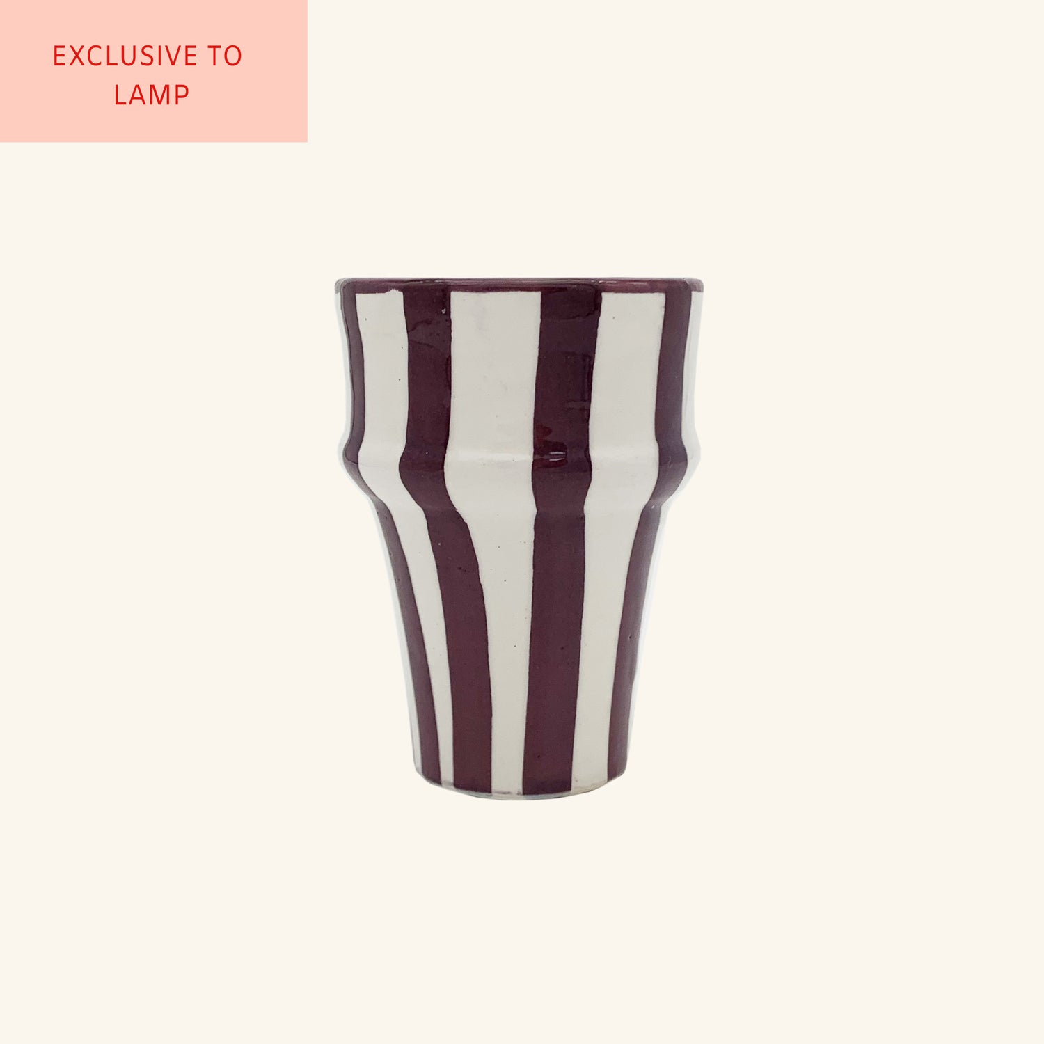 Moroccan Ceramic Stripe Cup LAMP LDN