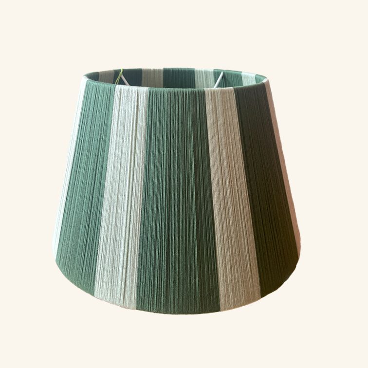 Medium Drum 14″ Lampshade – Pistachio and Percy Loving String