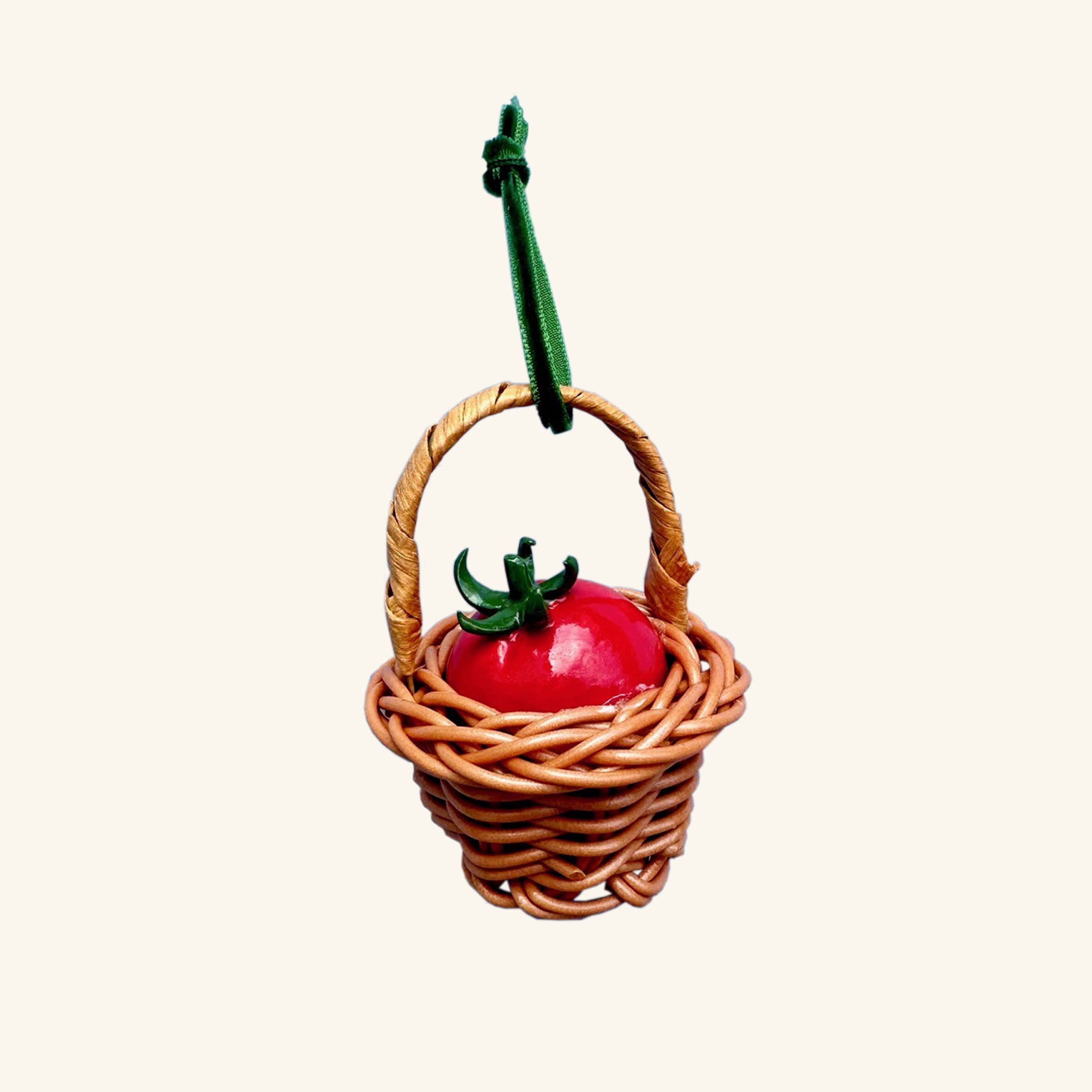 Tomato in a Basket Christmas Decoration