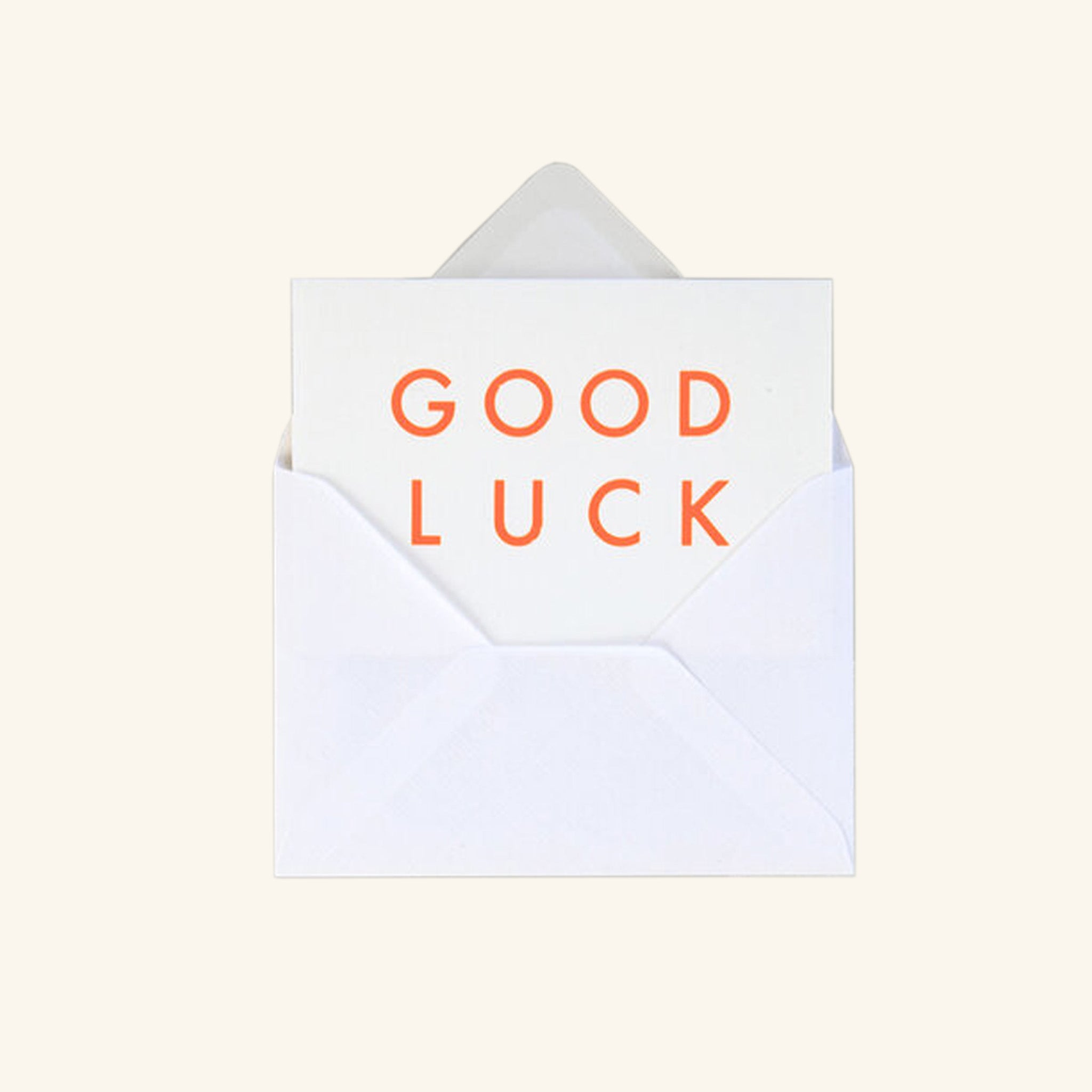 Foil Blocked Good Luck Card