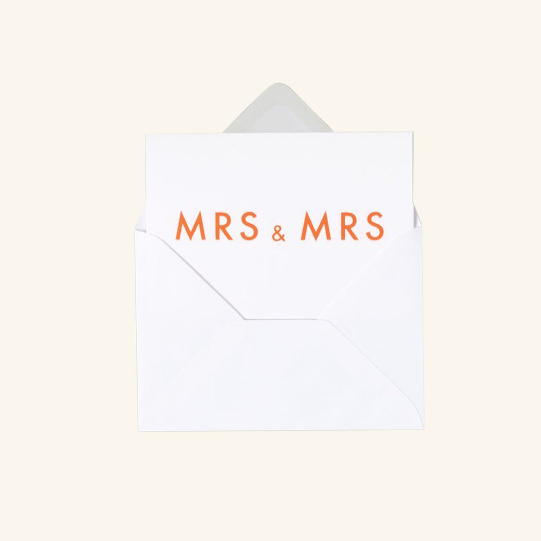 Foil Blocked Mrs &amp; Mrs Card