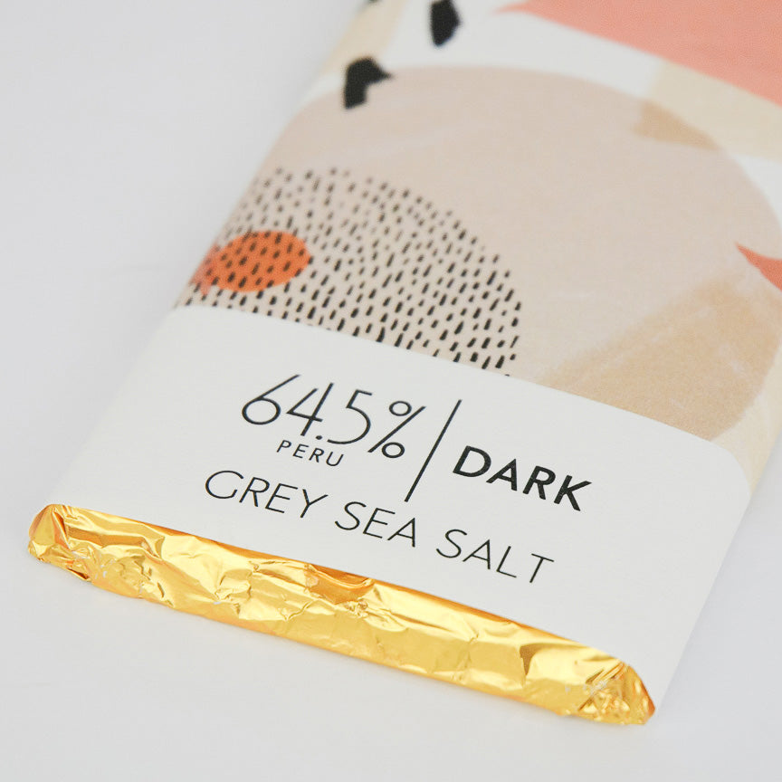 Grey Sea Salt Dark Chocolate Bar - 64.5% Peruvian