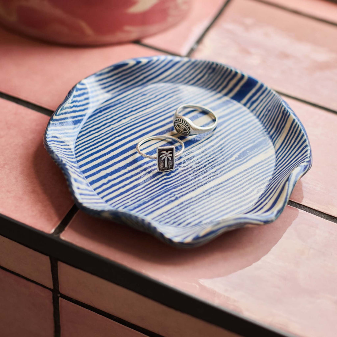 Striped Trinket Dish