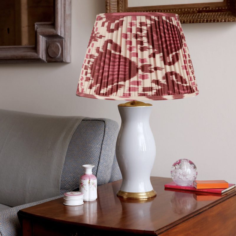 Ikat Lampshade – Burgundy &amp; Magenta Rosanna Lonsdale