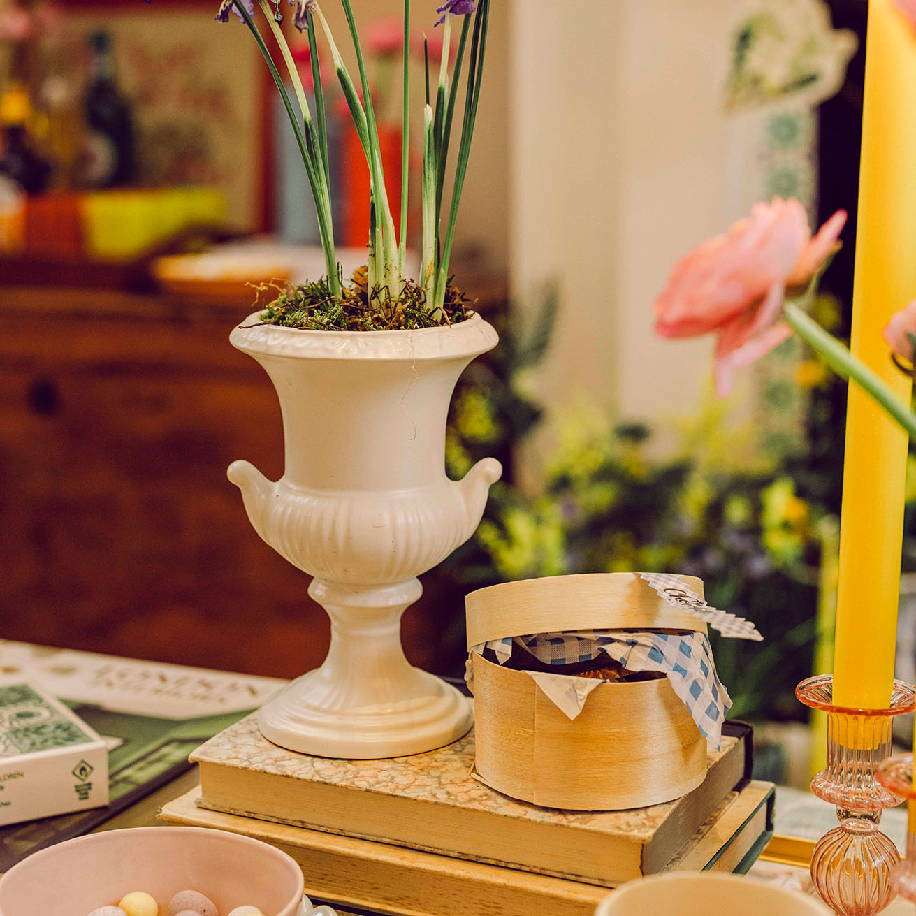 Vintage Urn Planter with Full Handles