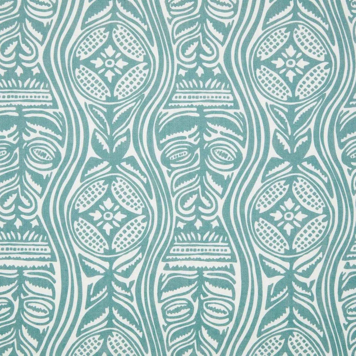 Dacha Dual Use Printed Linen Teal / Oyster