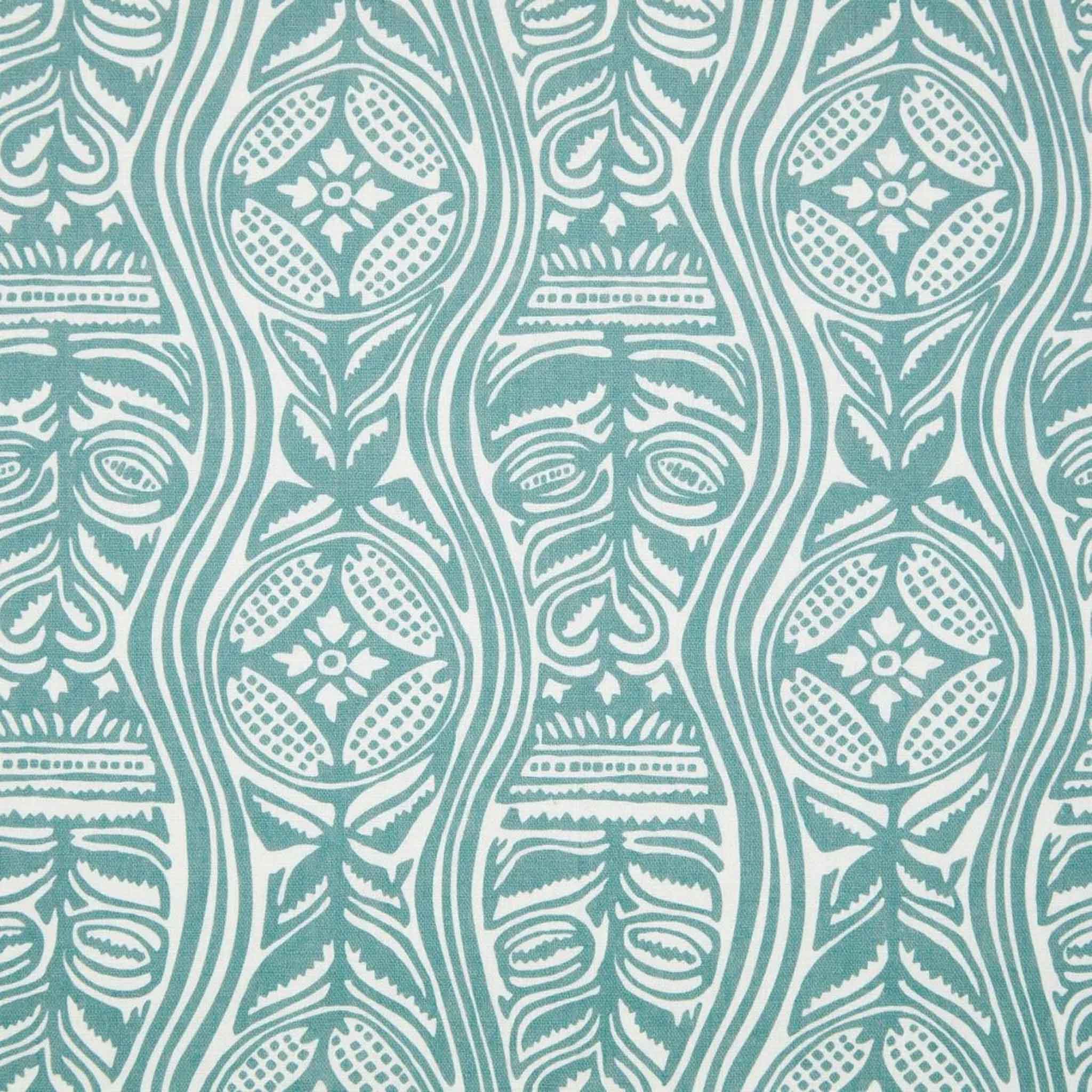 Dacha Dual Use Printed Linen Teal / Oyster