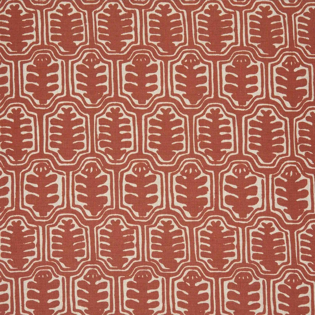 Inuit Dual Use Printed Linen Rust / Natural