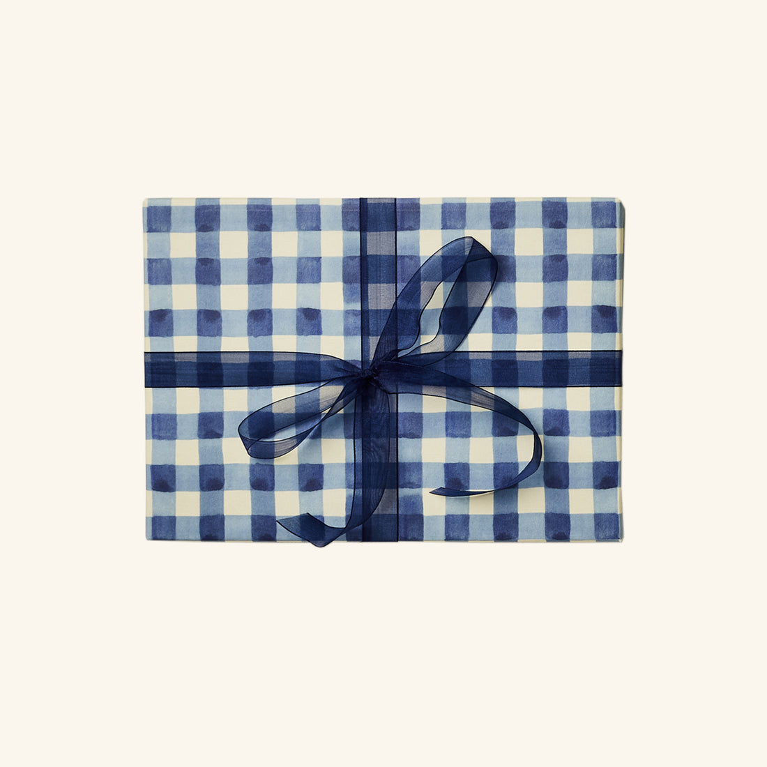 Blue Gingham Wrapping Paper Wanderlust Paper Co.