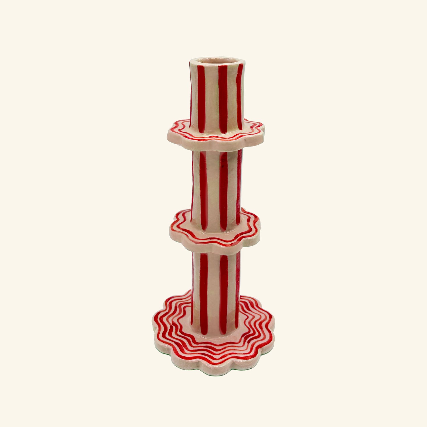 Pink Blush and Red Candlestick